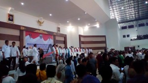 Suasana pelantikan Kepala-kepala Desa di lingkungan Pemkab Bangkalan