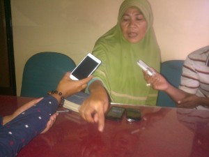 Korban saat ditemui oleh awak media