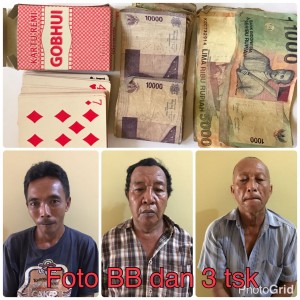 Judi Rp 1 Ribu, Tiga Warga Digelandang Polisi