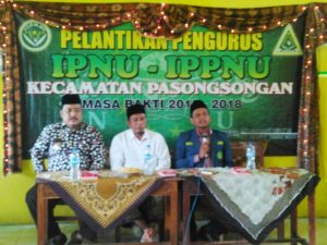 Ach Zulkarnain (Camat Pasongsongan), Ahmad Syarifuddin (Ketua MWC NU Pasongsongan), Ahmad Wasil (Ketua PC IPNU Sumenep). (MADANI)