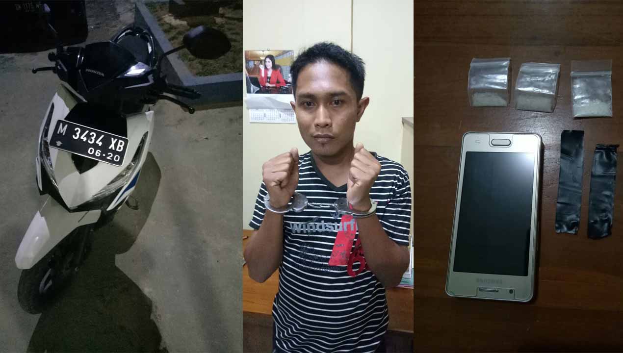 Satpam Pasar Anom Sumenep Jualan Sabu