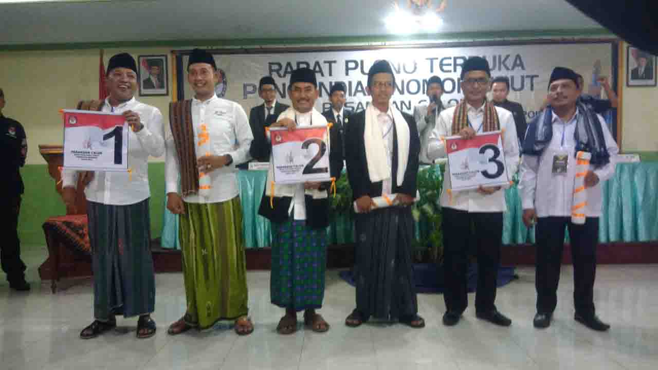 Ini Hasil Undian Nomor Urut Cabup Sampang 2018