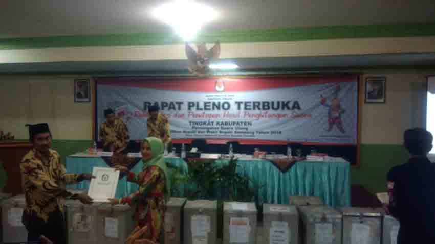 KPU Gelar Pleno Rekapitulasi dan Penetapan Hasil Penghitungan Suara, Paslon Jihad Unggul