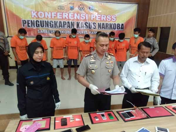 Empat dari Sepuluh Tersangka Kasus Narkoba di Pamekasan Ditangkap di Tiga Lokasi Berbeda