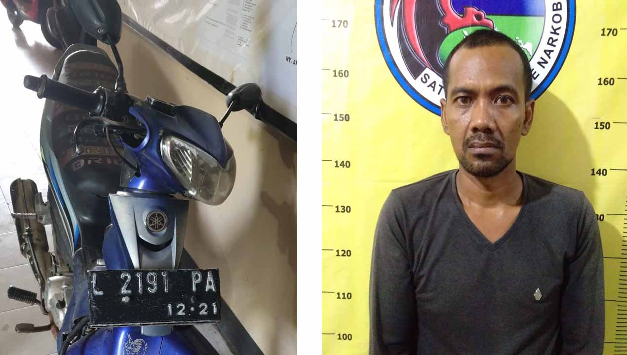 Selipkan Sabu di Lipatan Sarung, Pengendara Motor Asal Bangkalan Ditangkap Polisi