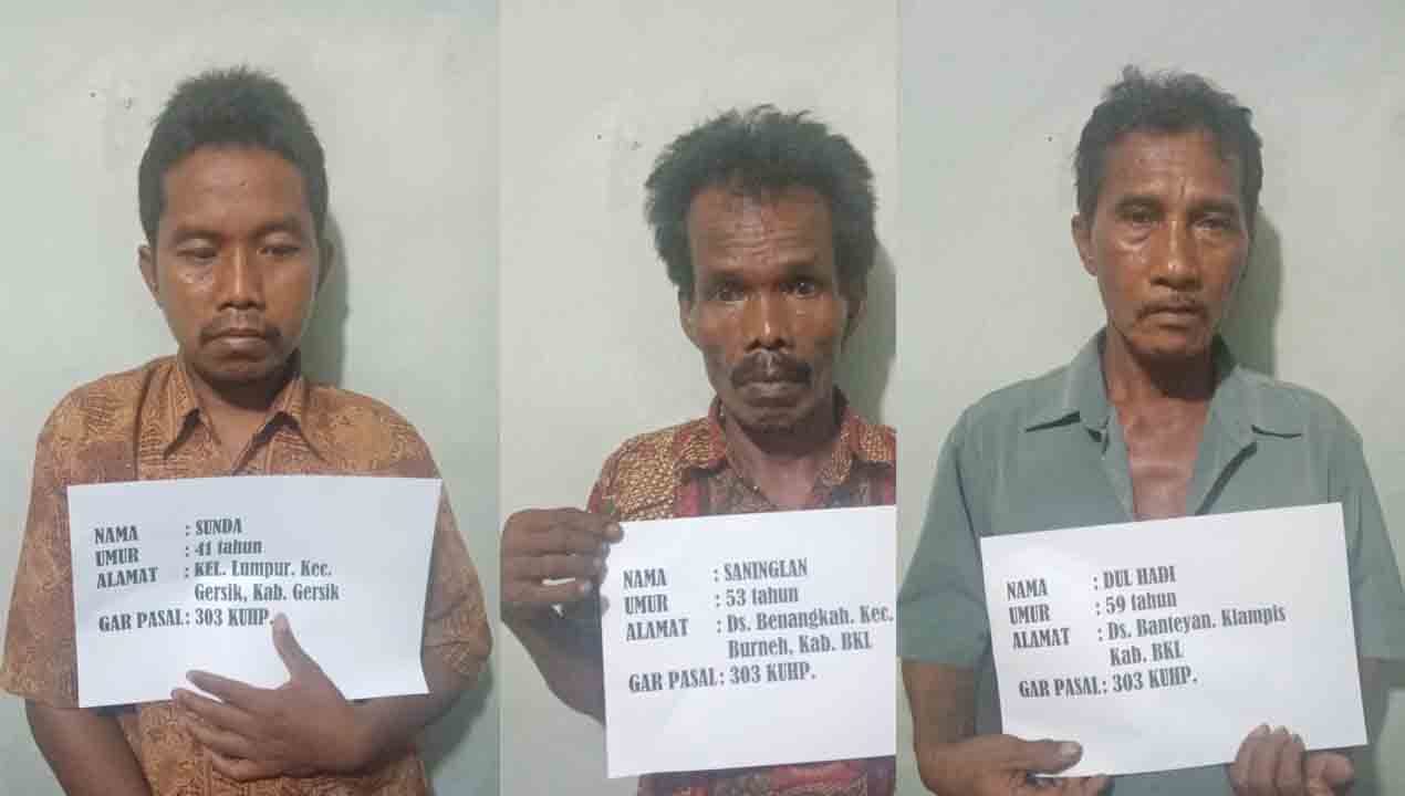 Main Judi di Siang Bolong, Polisi Tangkap Tiga Warga di Bangkalan