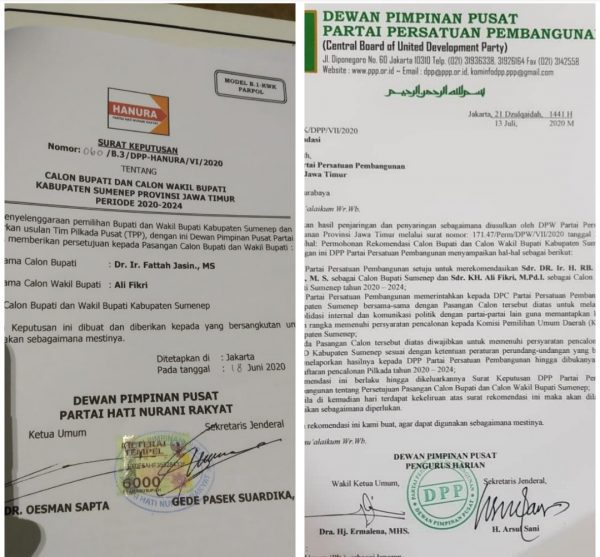 Rekomendasi Dua DPP Partai untuk Pilbup Sumenep “Tak Diakui” DPC