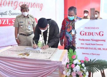 Resmikan Gedung Baru Puskesmas Nonggunong, Bupati Sumenep Minta Tingkatkan Pelayanan dan Jaga Kebersihan