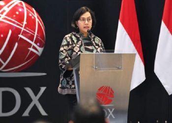 Menkeu Sri Mulyani di BEI