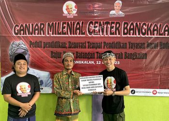 Ganjar Milenial Center Bangkalan Beri Bantuan Renovasi Taman Pendidikan