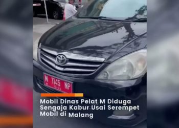 Viral, Mobil Dinas Asal Sampang Diduga Kabur Usai Serempet Mobil di Malang