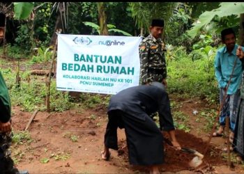 Peringati Harlah ke-101 NU, LazisNU Sumenep Bedah Rumah Warga Kurang Mampu