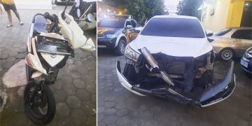 Diduga Mengantuk, Pengendara Beat Tabrak Innova di Jalur Pantura Sampang